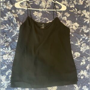 New York & Company Black Strappy Blouse